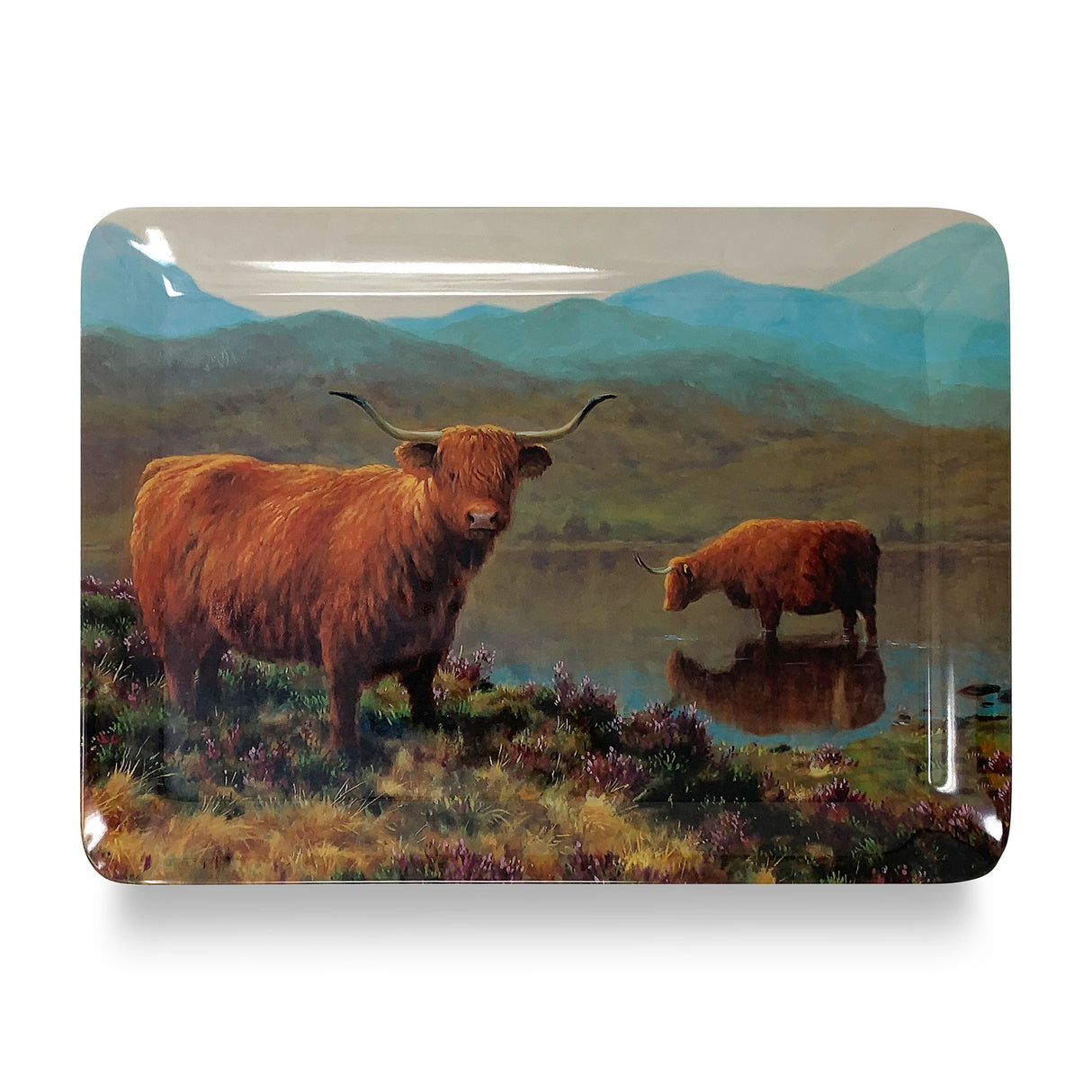 Highland Cows At The Loch Julian Friers Tray