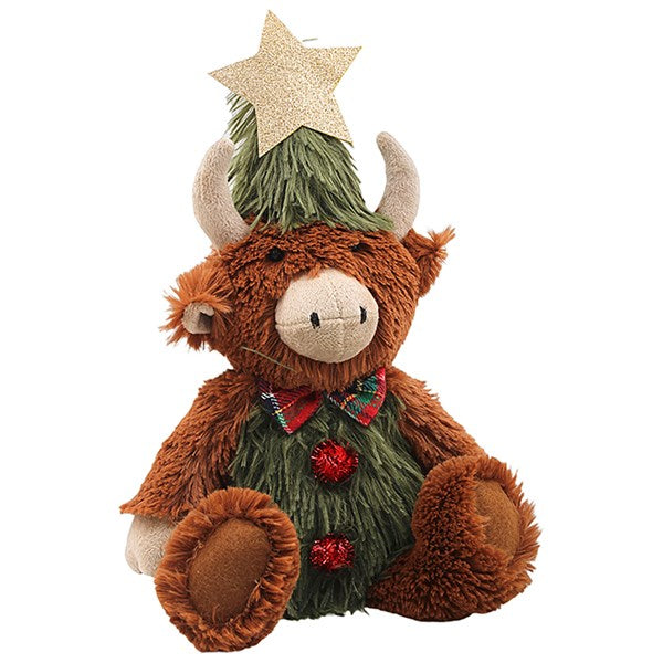 Large Christmas Soft Sitting Highland Cow