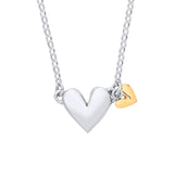 You & Me Necklace - Silver & 9ct Gold