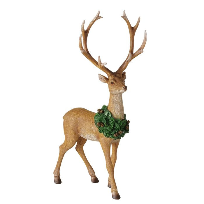Large “Elliot” Brown Stag Polyresin Figurine (40cm tall)