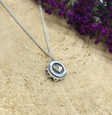 Heart & Drum Moondance Necklace - Silver & 9ct Yellow Gold