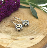 Heart & Drum Moondance Drop Earrings - Silver & 9ct Yellow Gold