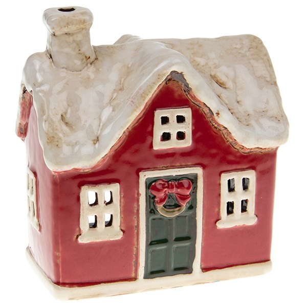 Village Pottery Traditional Christmas House Tealight