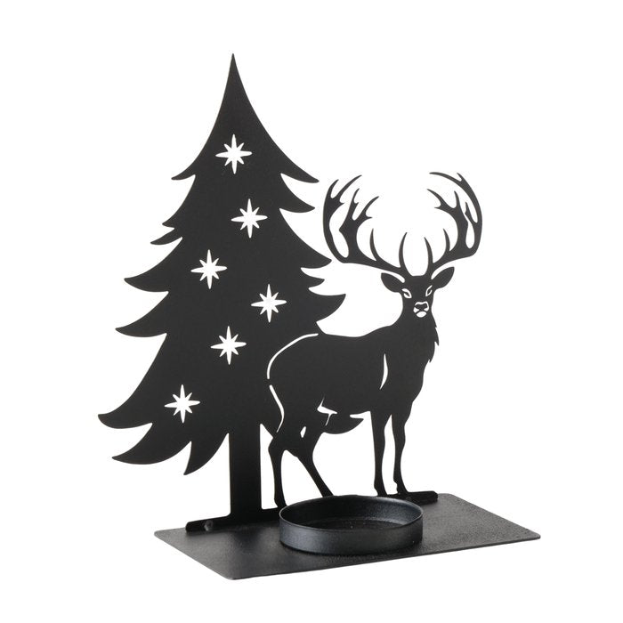 Stag & Christmas Tree “Walden” Tealight Holder