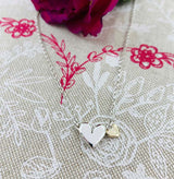 You & Me Necklace - Silver & 9ct Gold