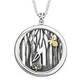 Bunny & Bee Necklace - Silver & 9ct Gold