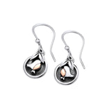 Enchanted Tales Robin Drop Earrings - Silver & 9ct Gold