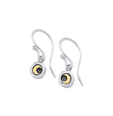 Moondance Drop Earrings - Silver & 9ct Yellow Gold