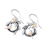 Ruben the Robin Drop Earrings - Silver & 9ct Gold