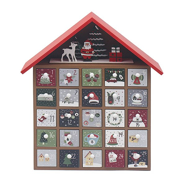 Red House Festive Wooden Advent Calendar