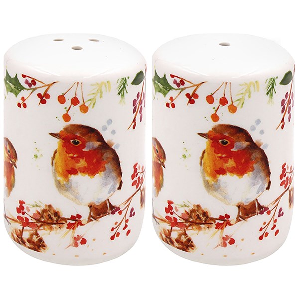 Jennifer Rose Winter Robin Salt & Pepper Set
