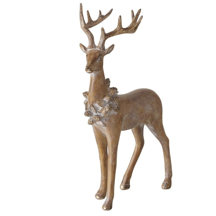 Large “Zorano” Brown Polyresin Stag Figurine