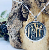 Bunny & Bee Necklace - Silver & 9ct Gold