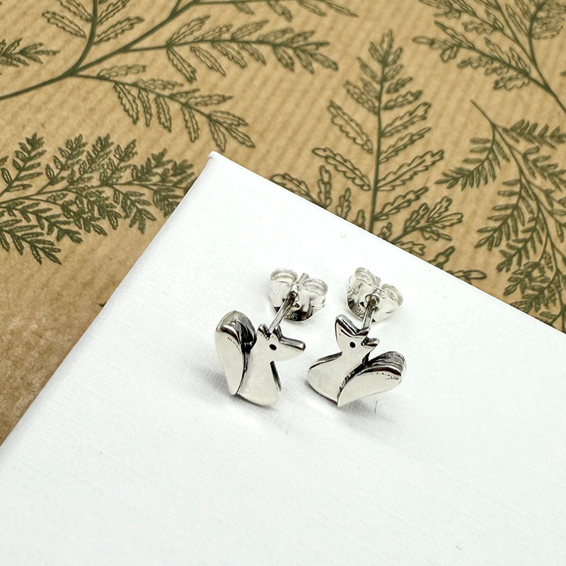 Enchanted Tales Felix the Fox Stud Earrings - Silver