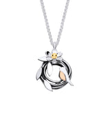 Ruben the Robin Necklace - Silver & 9ct Gold