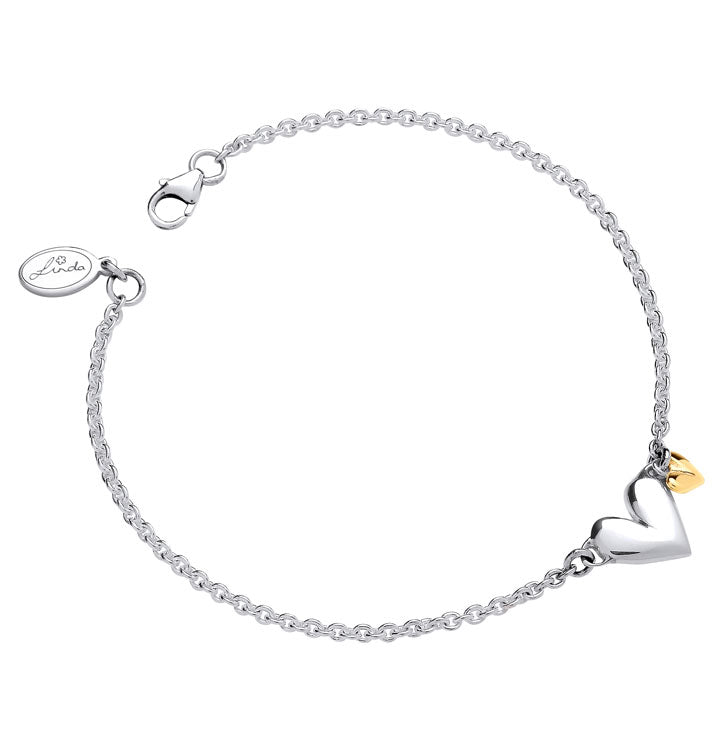 You & Me Bracelet - Silver & 9ct Gold
