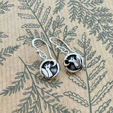 Enchanted Tales Felix The Fox Drop Earrings - Silver & 9ct Gold