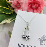 Cat In Starlight Best Friends Necklace - Silver & 9ct Gold