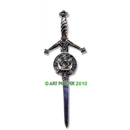 Pewter Clan Crest Kilt Pin - Choose Your Clan A-M