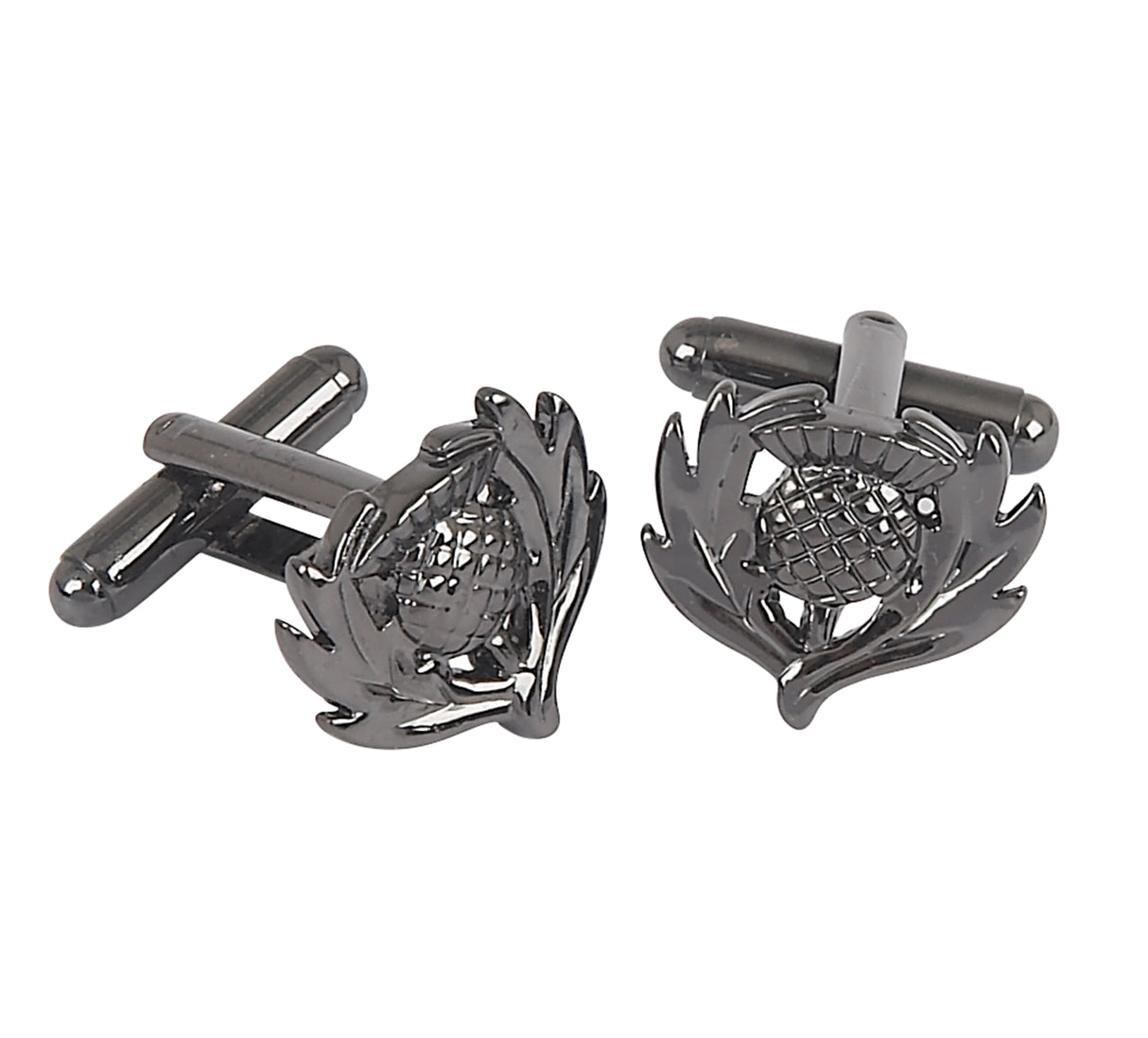 Thistle Black Chrome Cufflinks