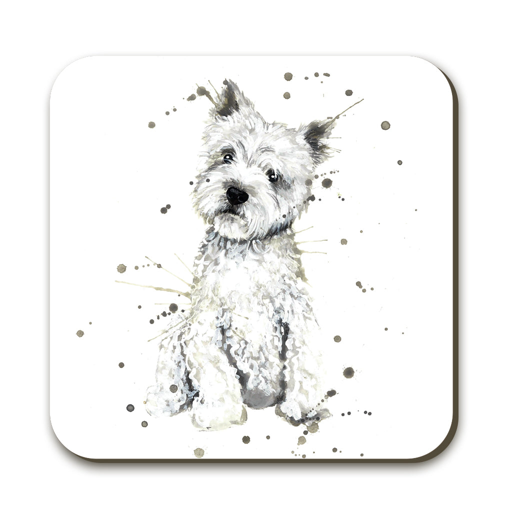 Splatter Westie Coaster