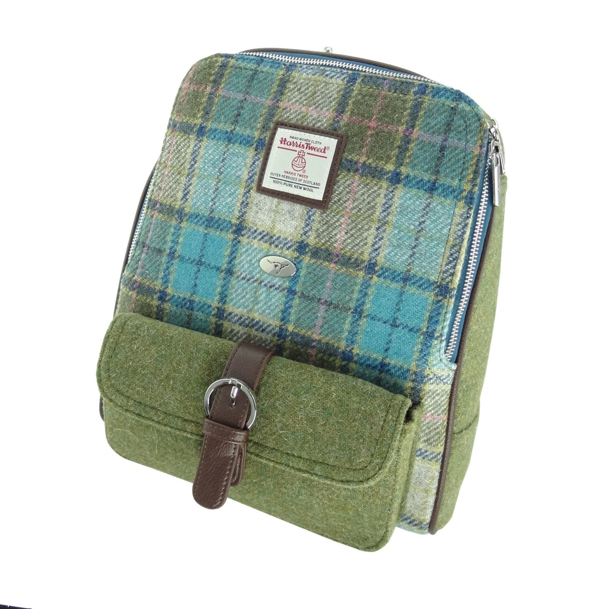 Naver Harris Tweed Backpack Turquoise Tartan