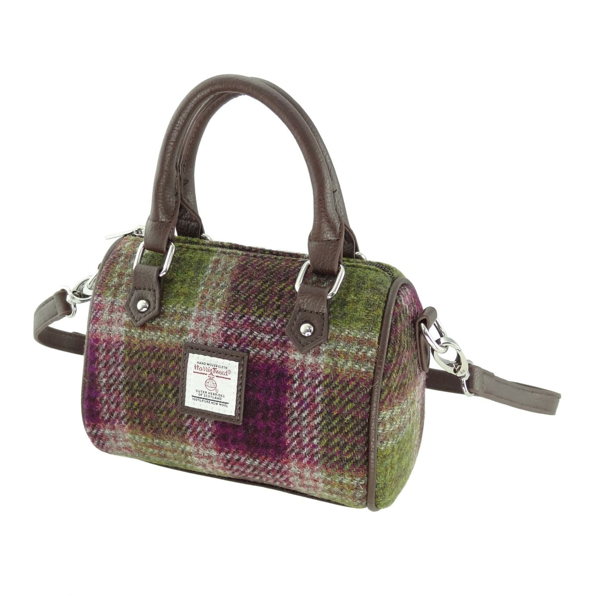 Kilbride Harris Tweed Mini Bowling Bag Heather Check