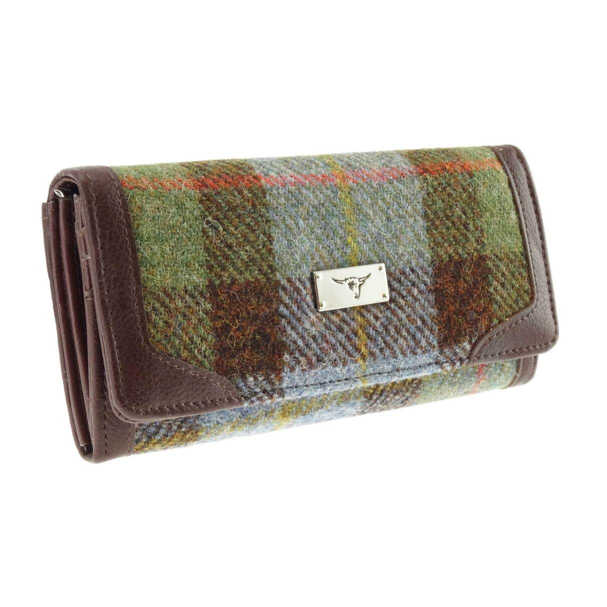 Bute Harris Tweed Long Purse with Zip/Card MacLeod Tartan