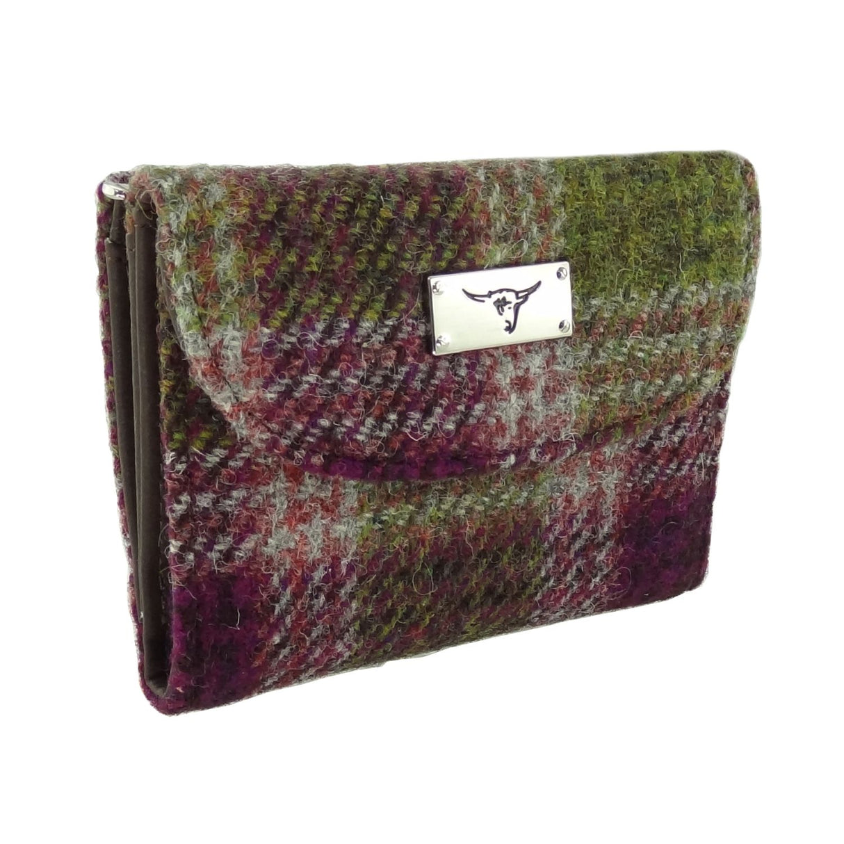 Jura Harris Tweed Small Purse with Coin Section Heather Check