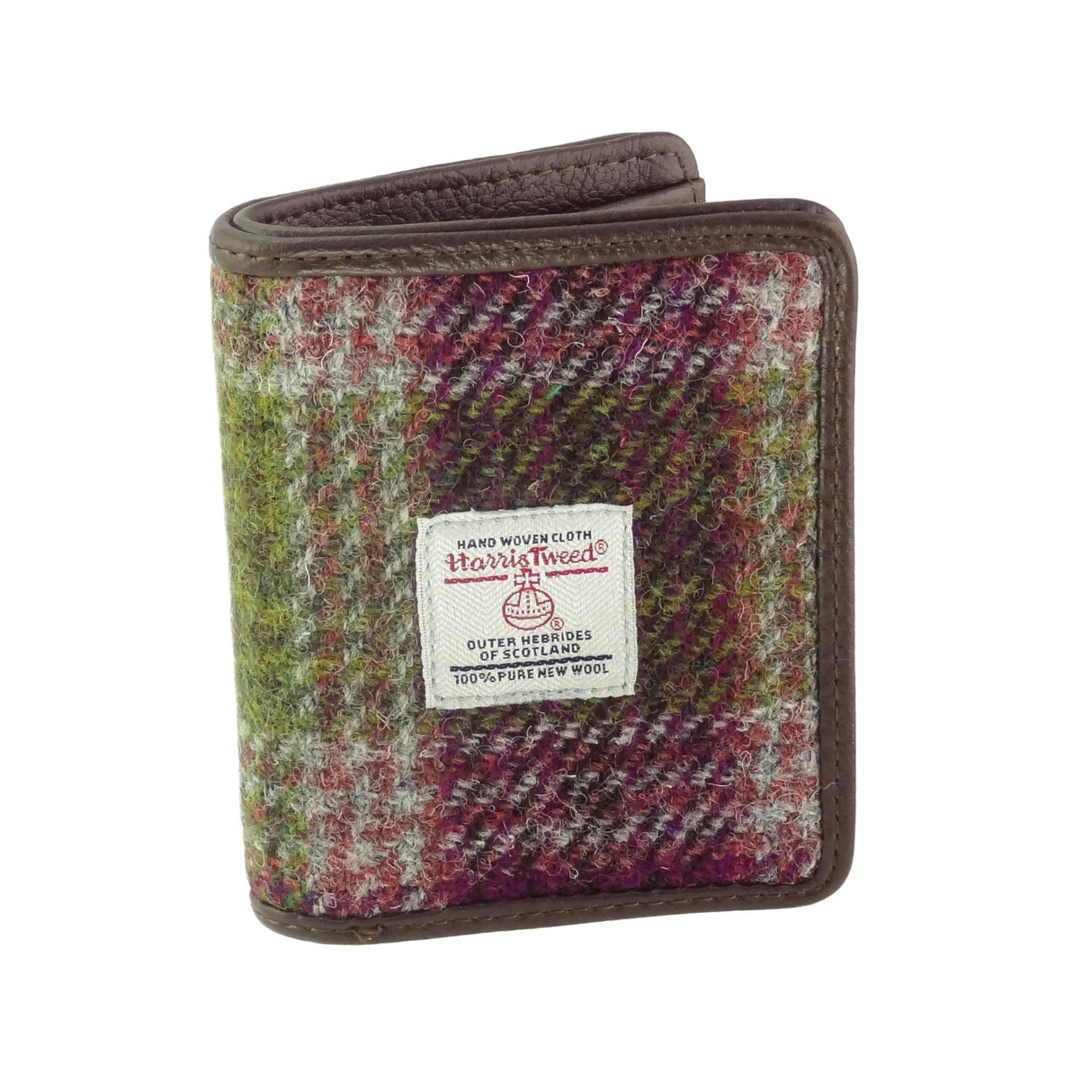 Lewis Harris Tweed Card Holder Heather Check