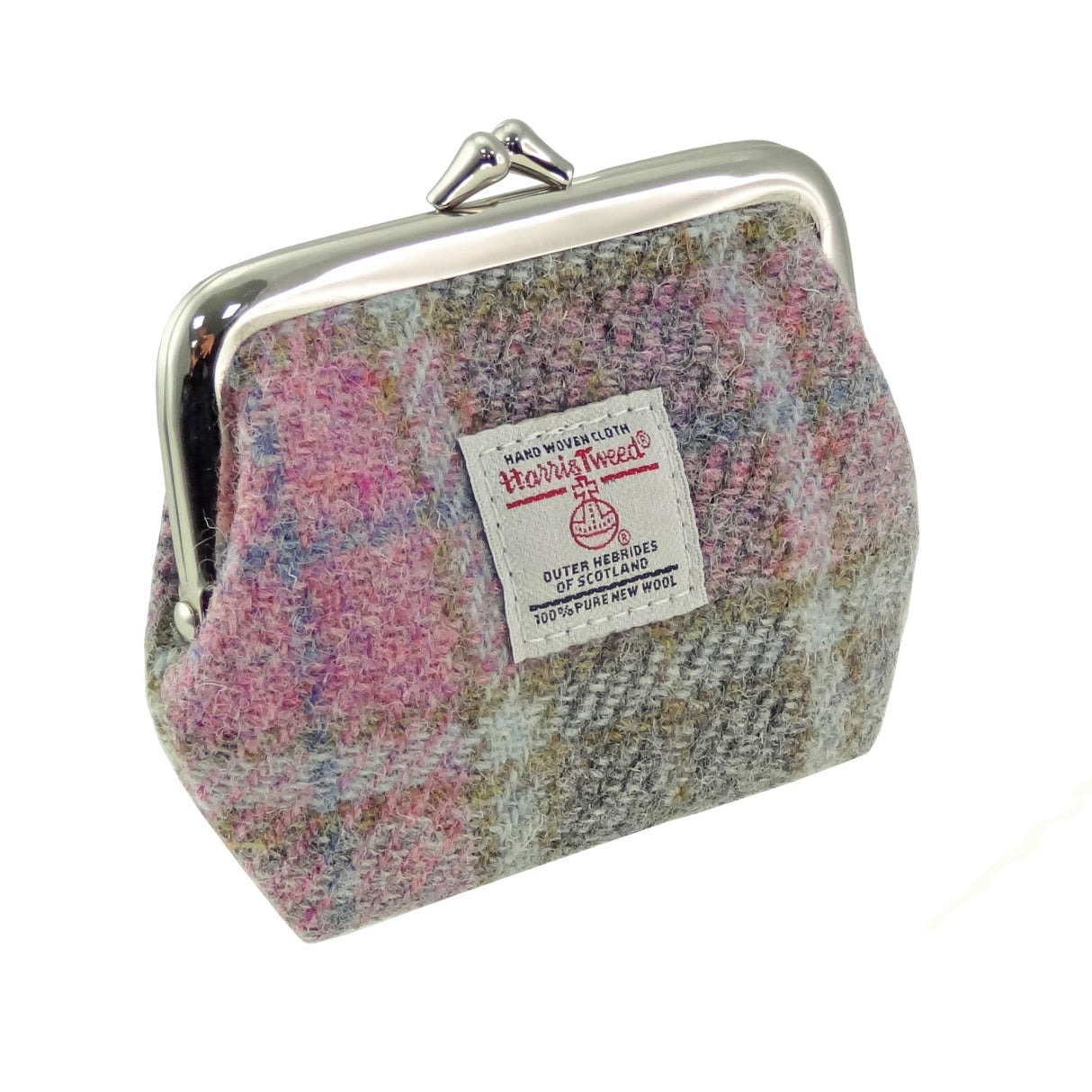 Eigg Harris Tweed Clasp Coin Purse Soft Pink Buchanan