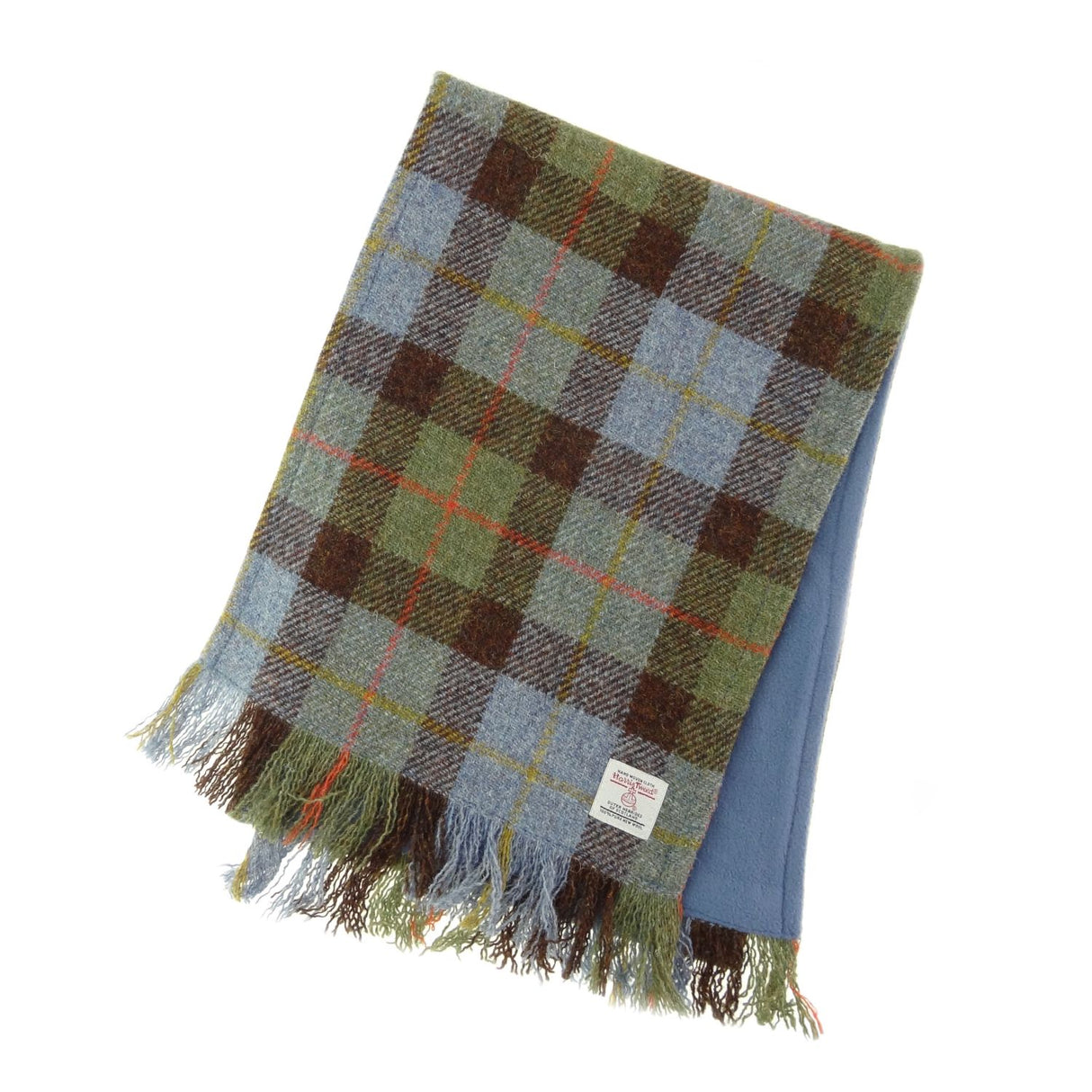 Harris Tweed Scarf with Fleece Lining in Gift Box MacLeod Tartan