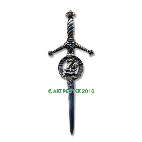 Pewter Clan Crest Kilt Pin - Choose Your Clan A-M