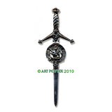 Pewter Clan Crest Kilt Pin - Choose Your Clan A-M