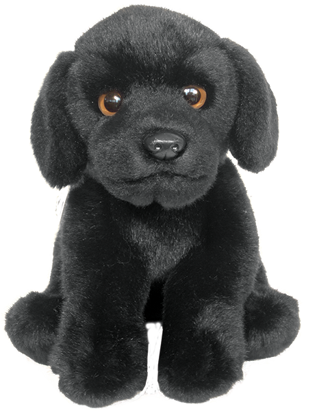 12 inch Labrador Black Soft Toy