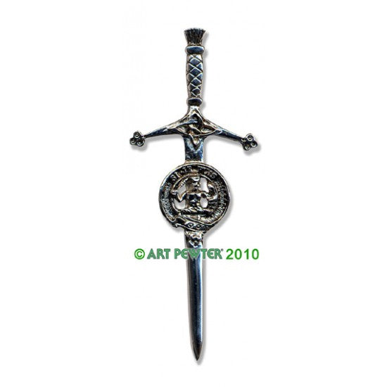 Pewter Clan Crest Kilt Pin - Choose Your Clan A-M