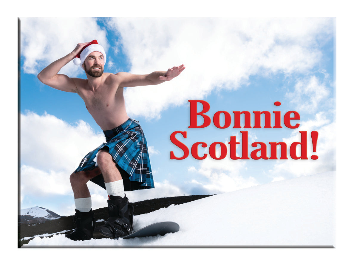 Love Kilts Snow Boarding Magnet