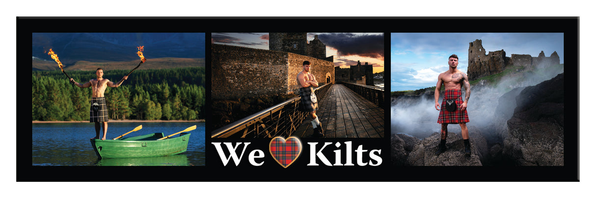 Love Kilts 3 image montage Dark Long Magnet