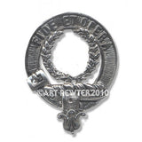 Pewter Clan Crest Hat Badge - Choose your clan A-M