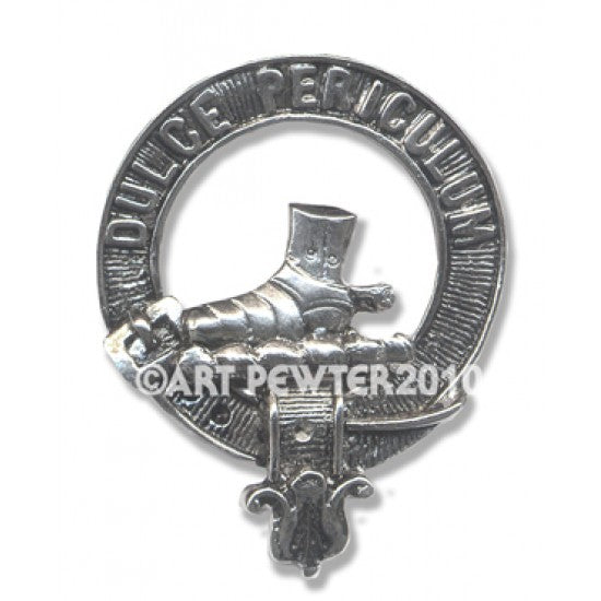 Pewter Clan Crest Hat Badge - Choose your clan A-M