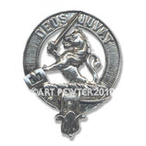 Pewter Clan Crest Hat Badge - Choose your clan A-M