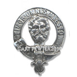 Pewter Clan Crest Hat Badge - Choose your clan A-M