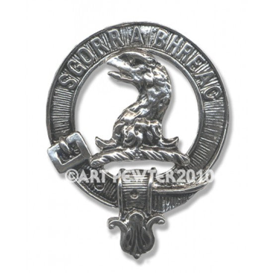 Pewter Clan Crest Hat Badge - Choose your clan A-M