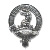 Pewter Clan Crest Hat Badge - Choose your clan A-M