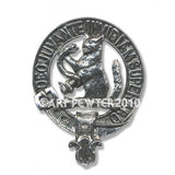 Pewter Clan Crest Hat Badge - Choose your clan A-M