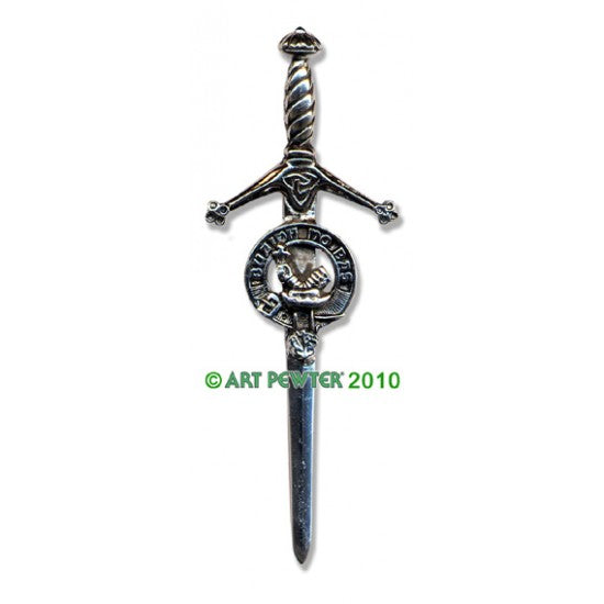 Pewter Clan Crest Kilt Pin - Choose Your Clan A-M