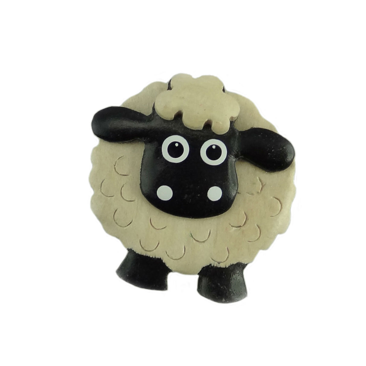 Wooden Black Faced Sheep Magnet