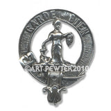 Pewter Clan Crest Hat Badge - Choose your clan A-M