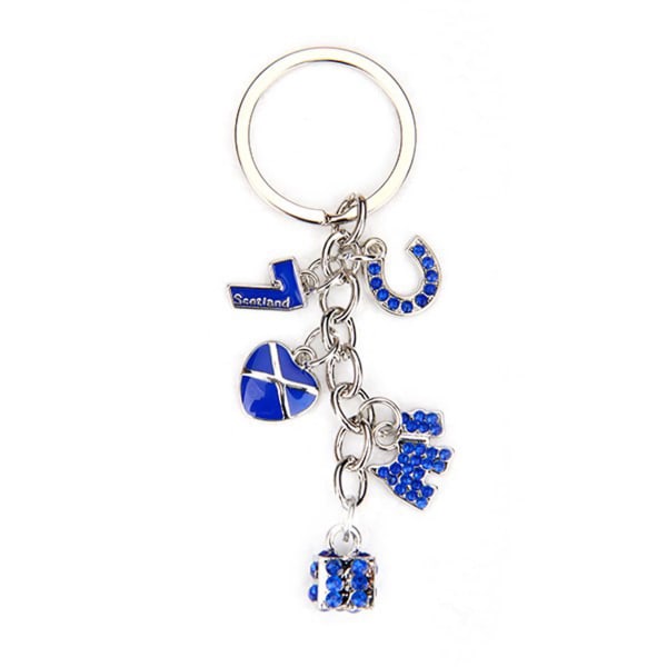 Multi Scottish Lucky Charms Keyring