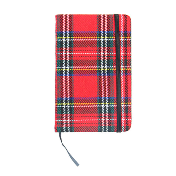 Red Tartan Fabric Notebook